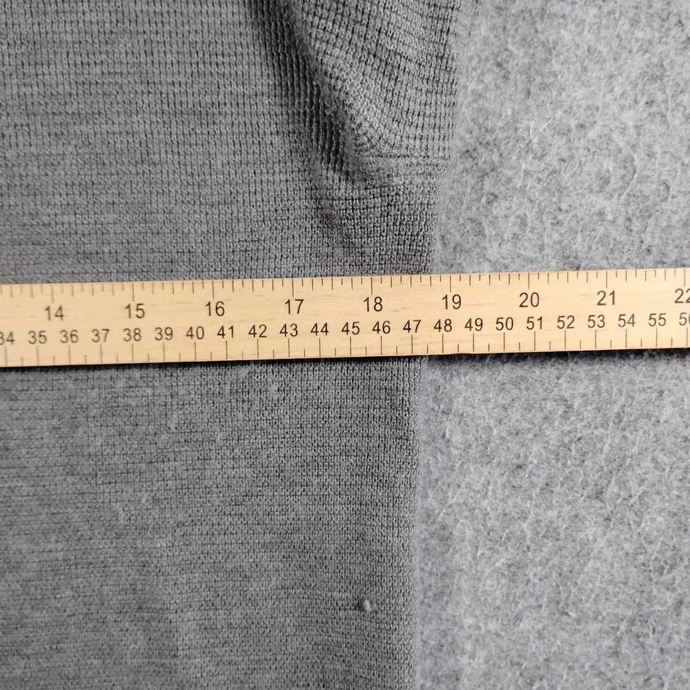 Banana Republic‎ Mens Baruffa Grey Merino Texture Wool Crew Neck Sweater Small